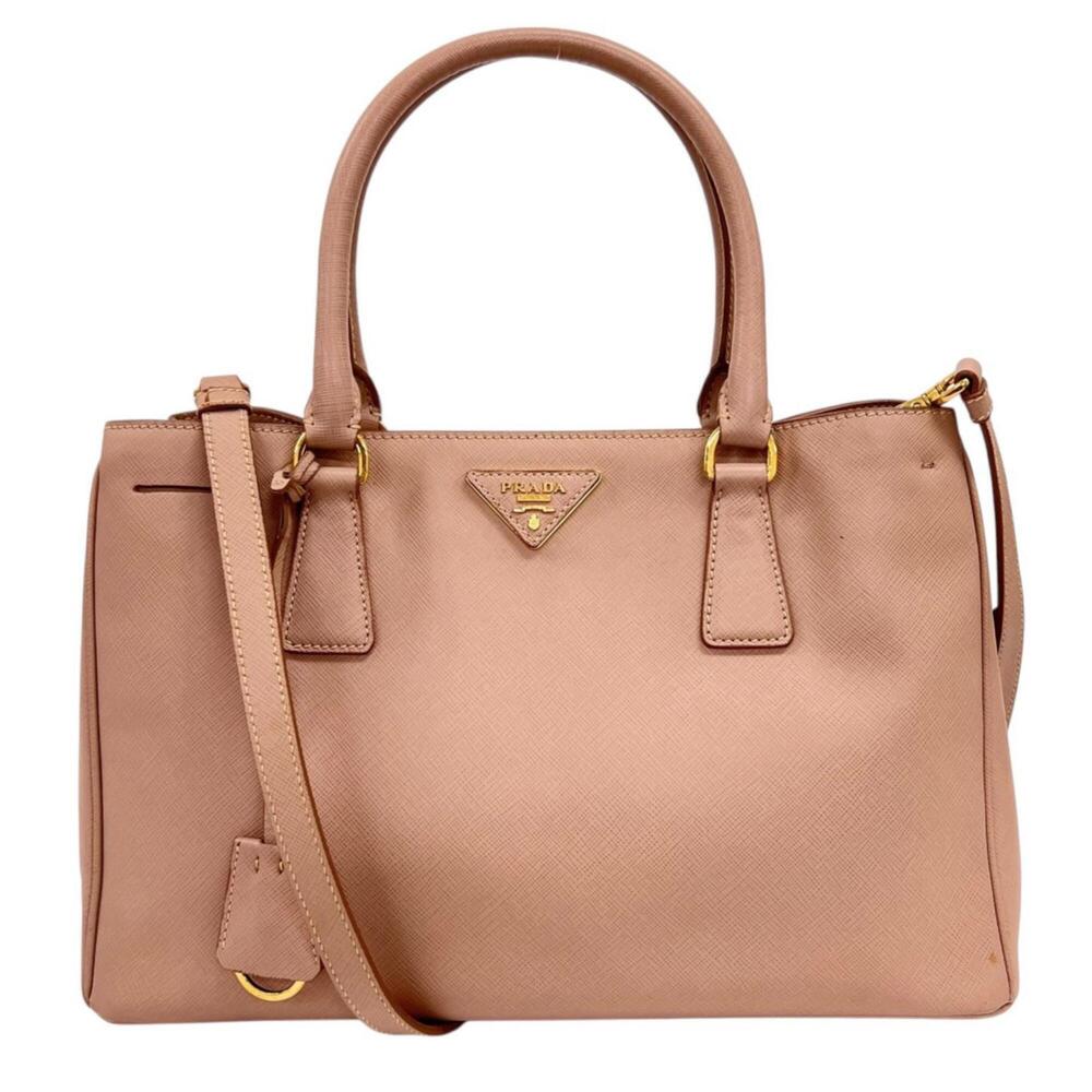 PRADA Galleria Saffiano Lux BN1874 Handbag, Pink Beige, Women's
